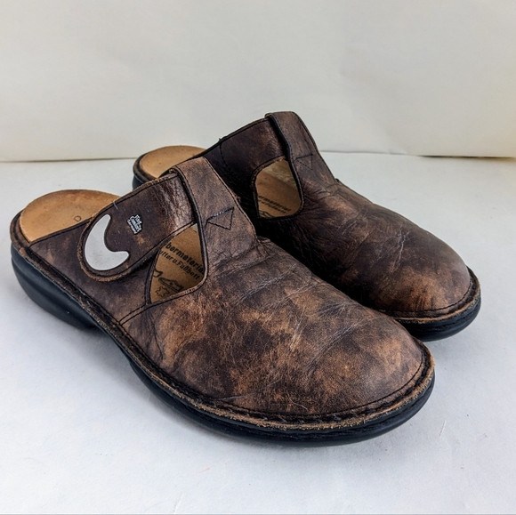 Finn Comfort Shoes Finn Comfort Belem Mule Clog Brown Leather 38 Us